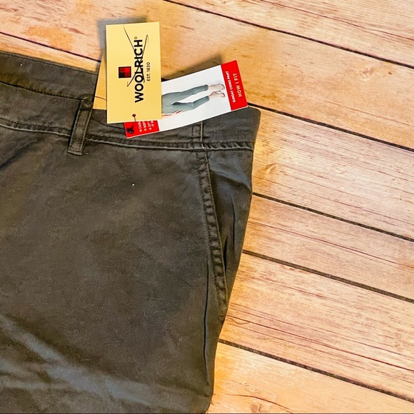NWT Woolrich Sunday Chino Pant Gray Dark Coal Size 16 - Picture 4 of 6